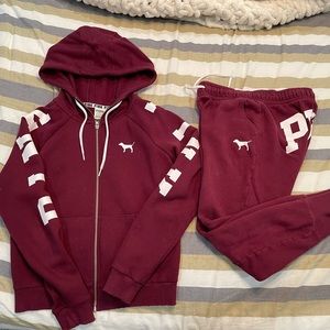 Pink sweat set
